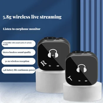 무선 인이어 모니터 시스템, 송신기, 리시버 IEM 시스템, 자동 페어링, 전문 인이어 모니터, 5.8G