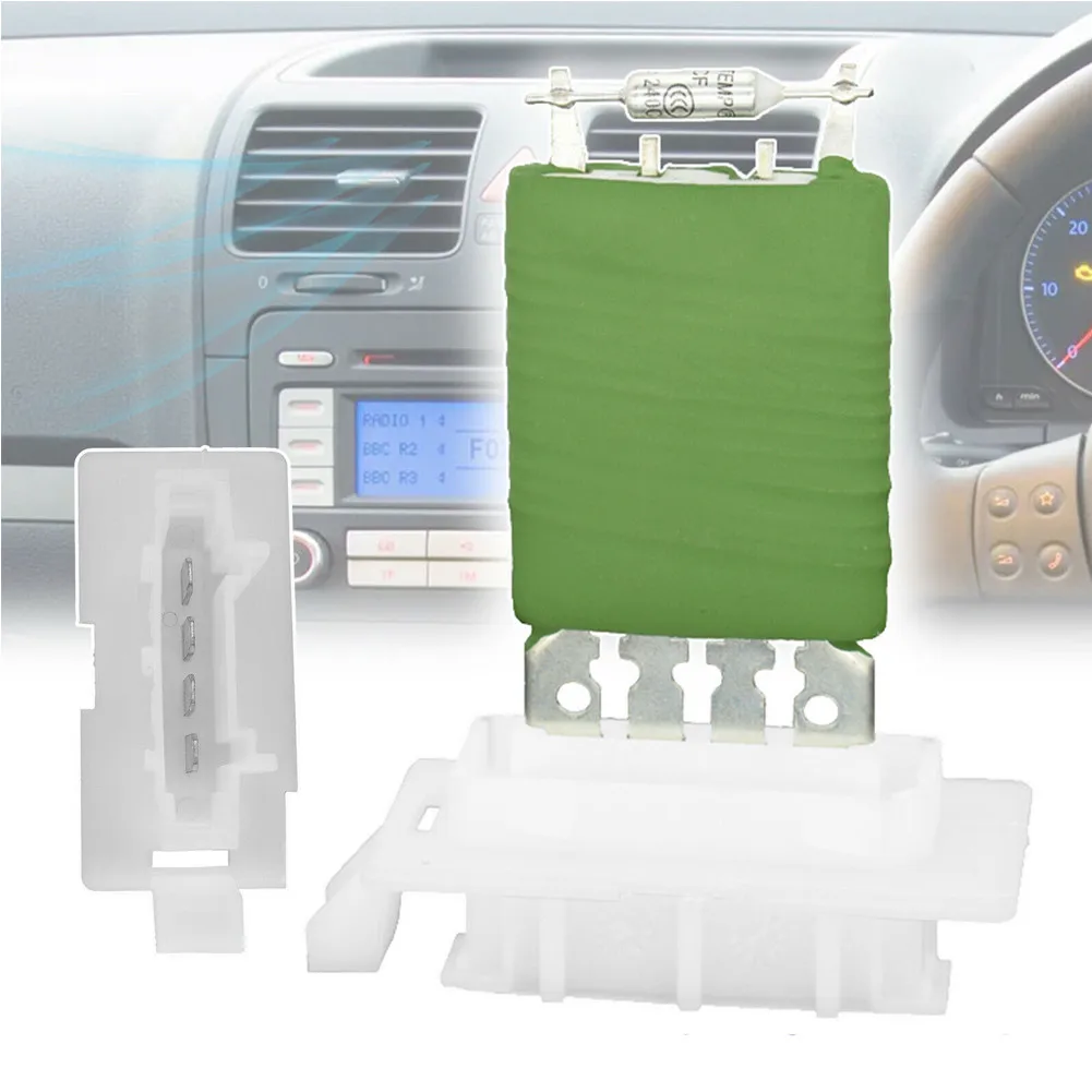 

1pc Heater Blower Motor Fan Resistor Plastic Metal Green White For Skoda For Seat Models 1K0959263A 561959263A Air-conditioning