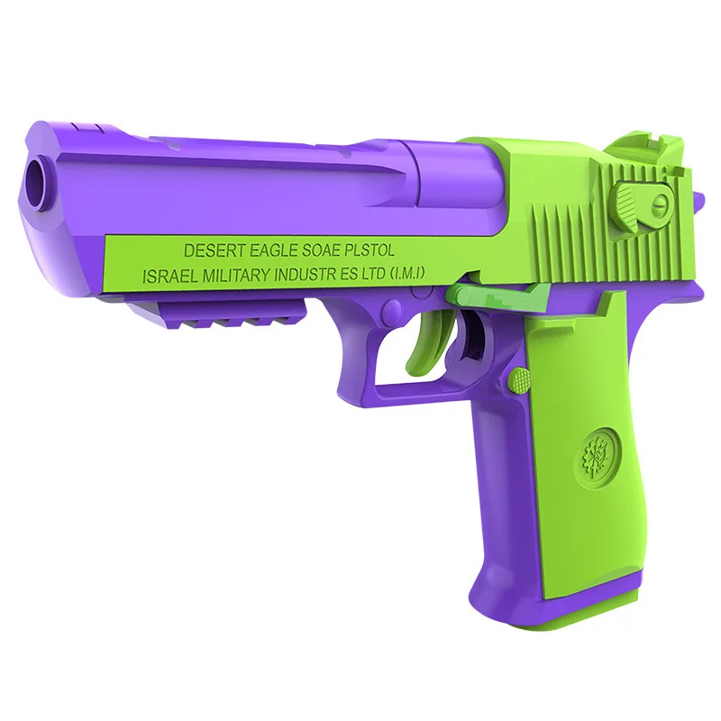 Radish Gun Plastic Model 1911 Pistol Luminous Shell Throwing Experience Kids Safe Soft Bullet Decompression Handgun Boys Toys 5
