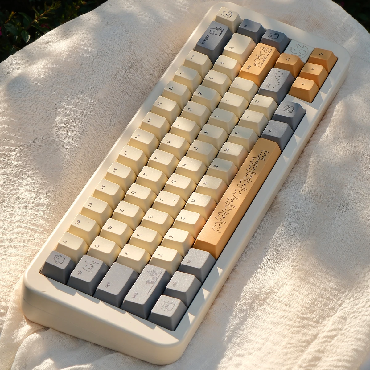 Sand Cat Keycaps PBT Keycaps 체리 프로필 염료 승화 새끼 고양이 MX 스위치 용 맞춤형 키보드 캡 기계식 키보드