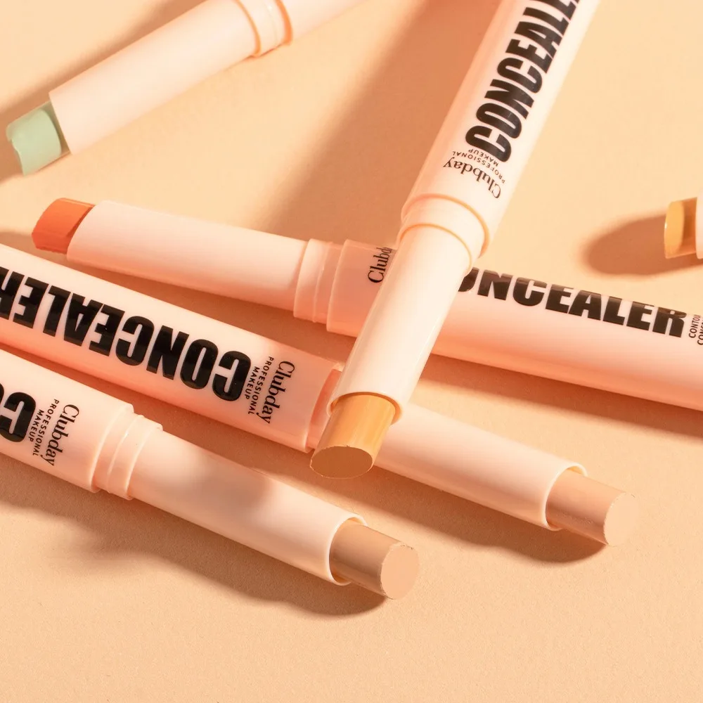 Color Corrector Concealer Pen Hide Blemish Dark Eye Circle Contour Stick Face Matte Cream Makeup Primer Pen High Coverage sponge head concealer,liquid concealer,makeup concealer,waterproof concealer,face concealer,face concealer pen