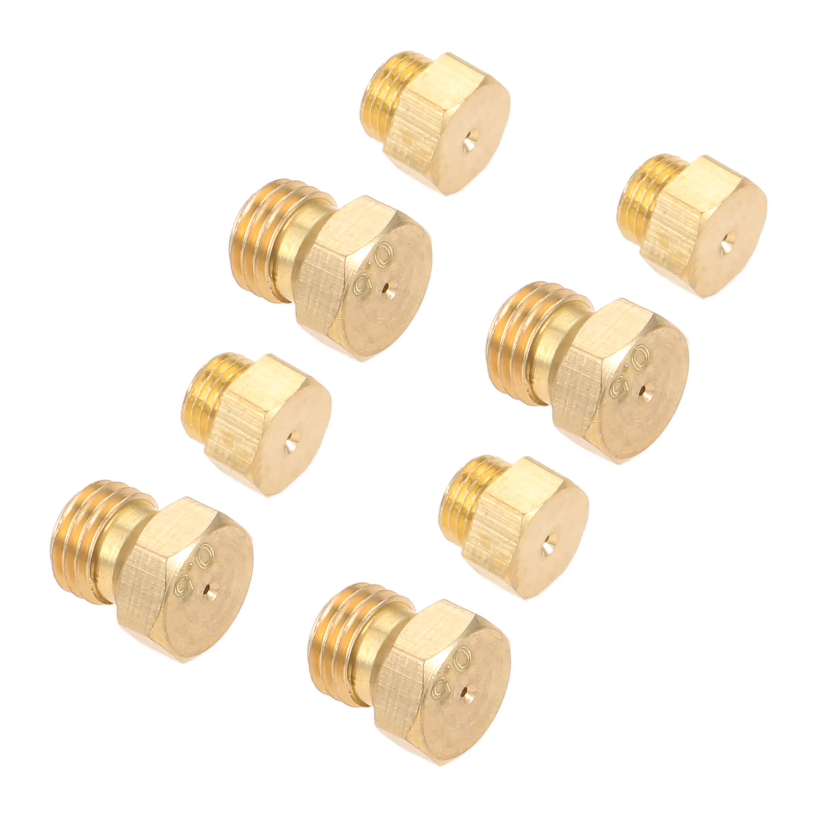 Gas Burner Nozzles Brass Jet M5x0.5mm/0.68mm (10pcs) and M6x0.75mm/0.5mm (10Pcs) For Propane Lpg Gas Pipe Water Heater DIY Burner Parts gas burner nozzle
