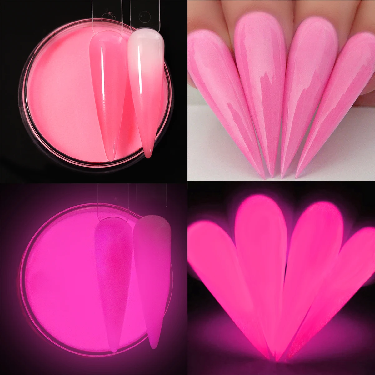 Luminous Acrylic Nail Powder Easy To Mix Glow In The Dark Nail Acrylic PowderSuitable Nail Carving Use  For Home Diy And Nail 4