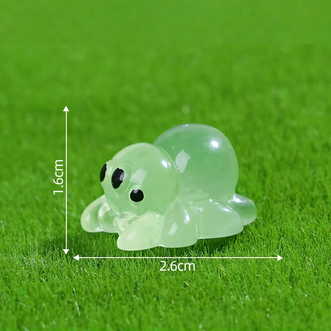 10/50개 시뮬레이션 발광 레진 거미 요정 정원 미니어처 장식품 DIY 보석 만들기 블라인드 백 액세서리