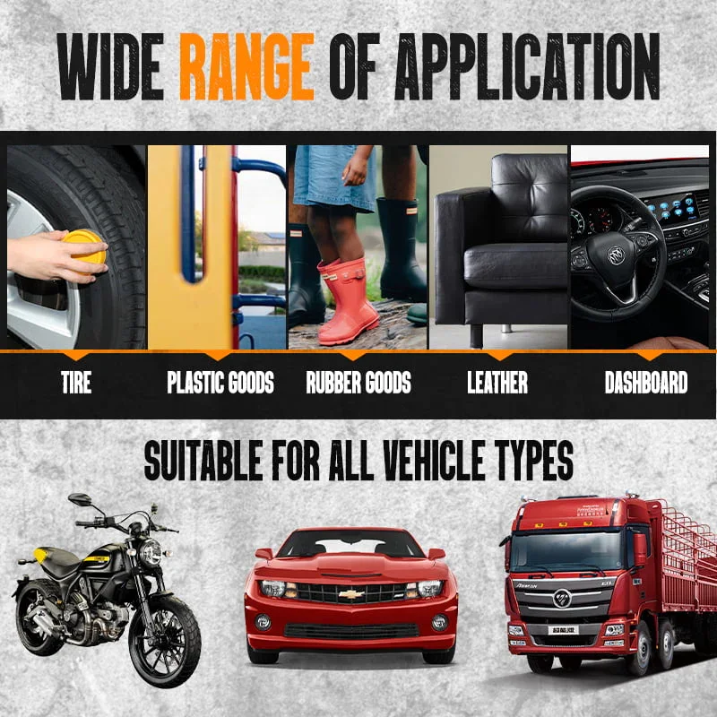 500g Car Tire Retreading Cleaning Cream Auto Plastic Parts Shiny Paste Maintenance Brightener Tire Polishing Agent Anti-Aging tire wax