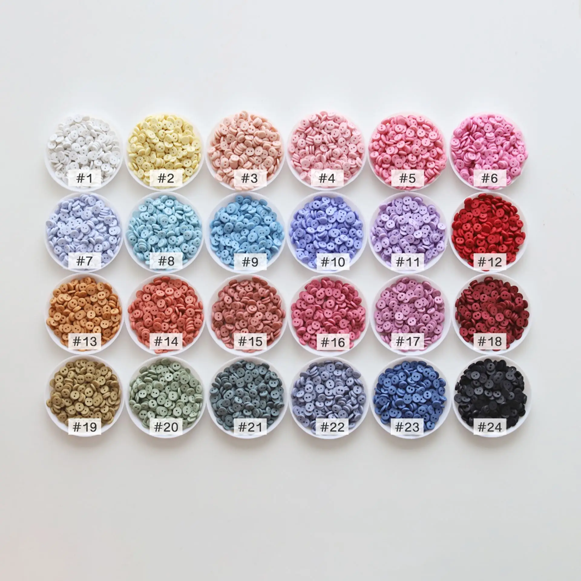 100pcs Mini Buttons 6mm Round Resin Mini Buttons Sewing Accessories Doll Clothing Button Embellishments Scrapbooking Card Decor 2