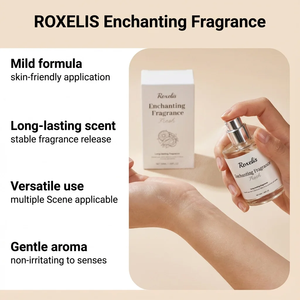 Roxelis Citrus Floral Happy Time Fragrance Natural Fresh Romantic Mild Elegant Portable Scent For Daily Outings