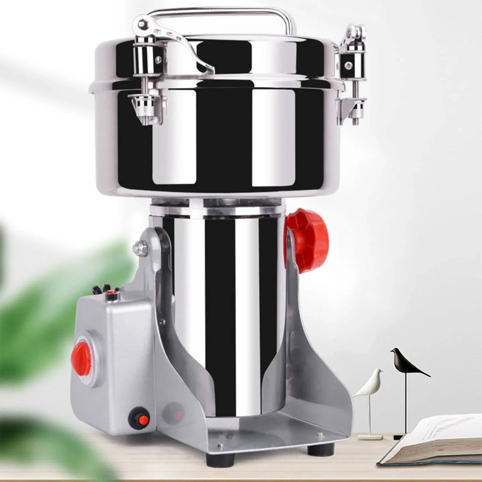1000g Electric Grinding Machine High Speed Swing Commercial Grain Mill Grinder for Spices Coffee Beans Seasonings Rice