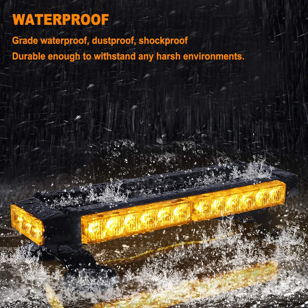30 LED Car Strobe Warning Light Flashing Police Lamp Auto Emergency Flasher For Vehicle Truck Motorcycle Roof Waterproof 12V 24V