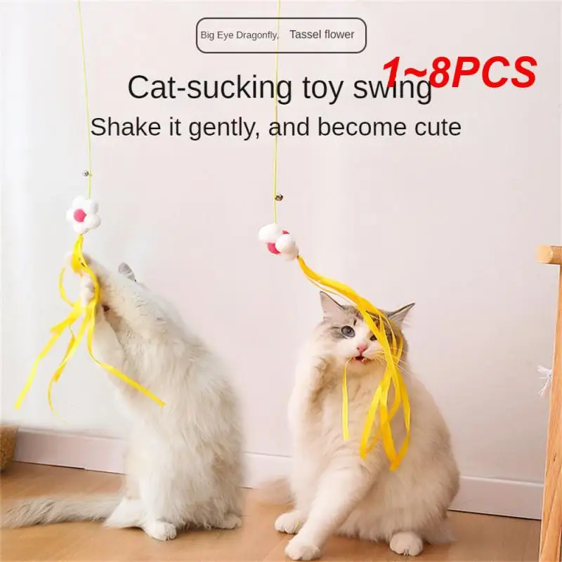 

1~8PCS Cat Toy Simulation Mouse Cat Scratch Rope Mouse Funny Kitten Interactive Toy Retractable Caterpillar Hanging Door Pet