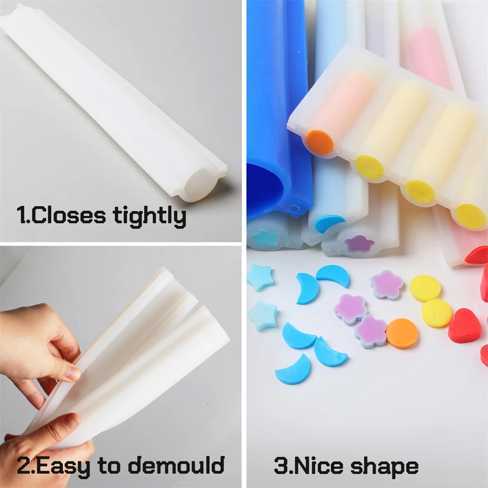 Various Shape Silicone Column Mold DIY Embed Soap Mold Handmade Tube Cake Candle Making Supplies