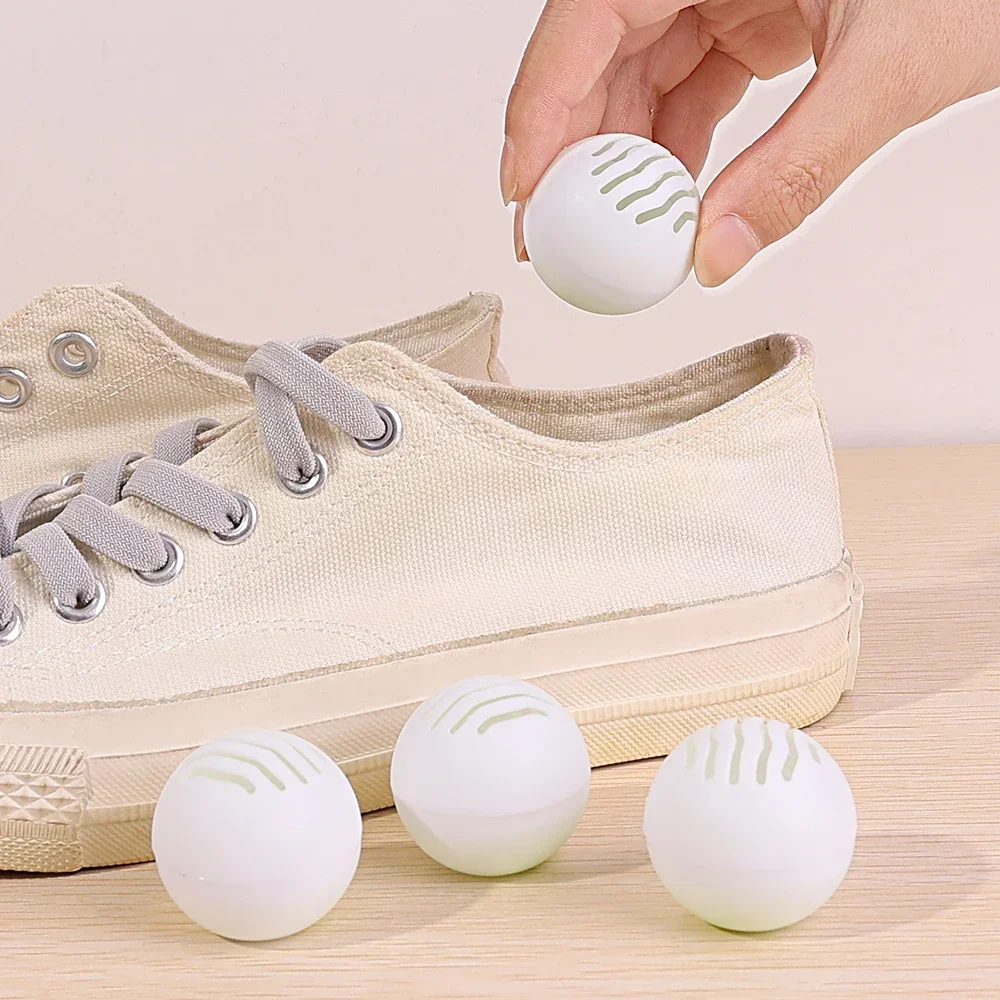 1/4/6/12Pcs Shoe Cabinet Deodorant Ball Eliminating Odors Wardrobe Sneakers Socks Refreshing Deodorizer Home Air Freshener Tools