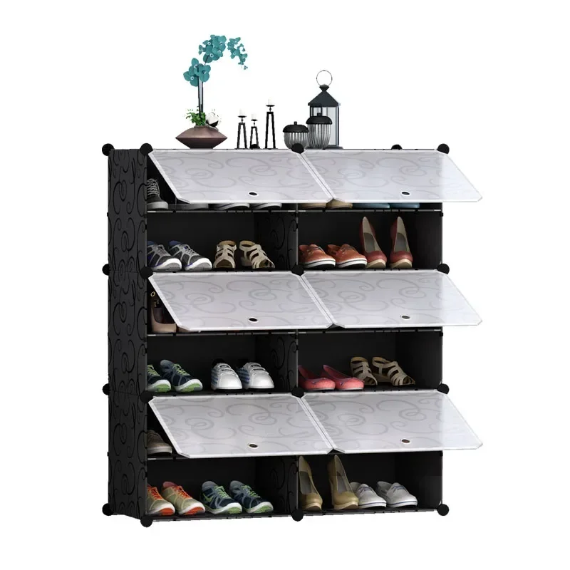 

Plastic Luxury Shoe Rack Organizer Storage Adjustable Entryway Shoe Cabinets Transparent Low Price Zapateros Home Furniture
