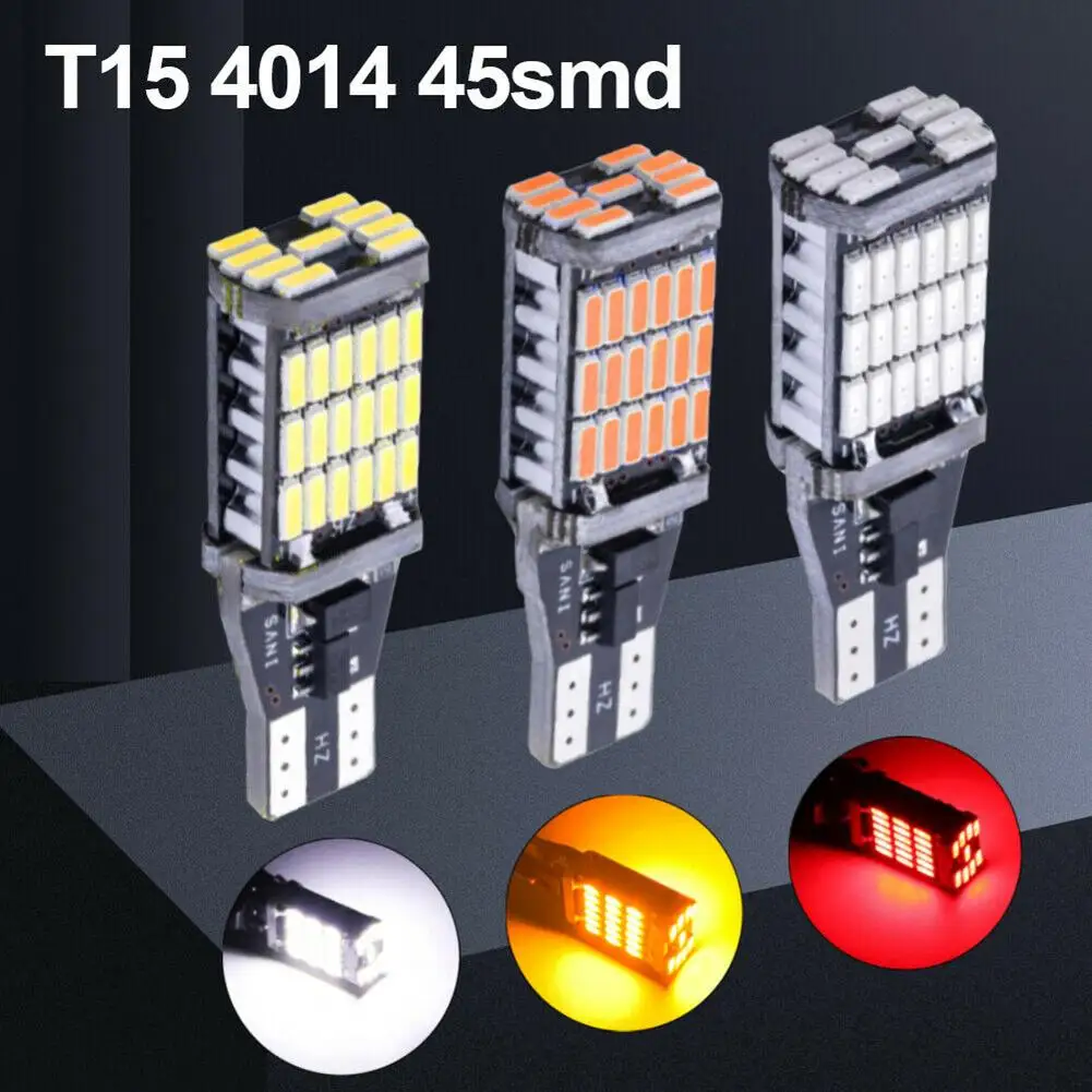 

2/10 шт., автомобильные лампы T15 W16W 45 SMD 4014
