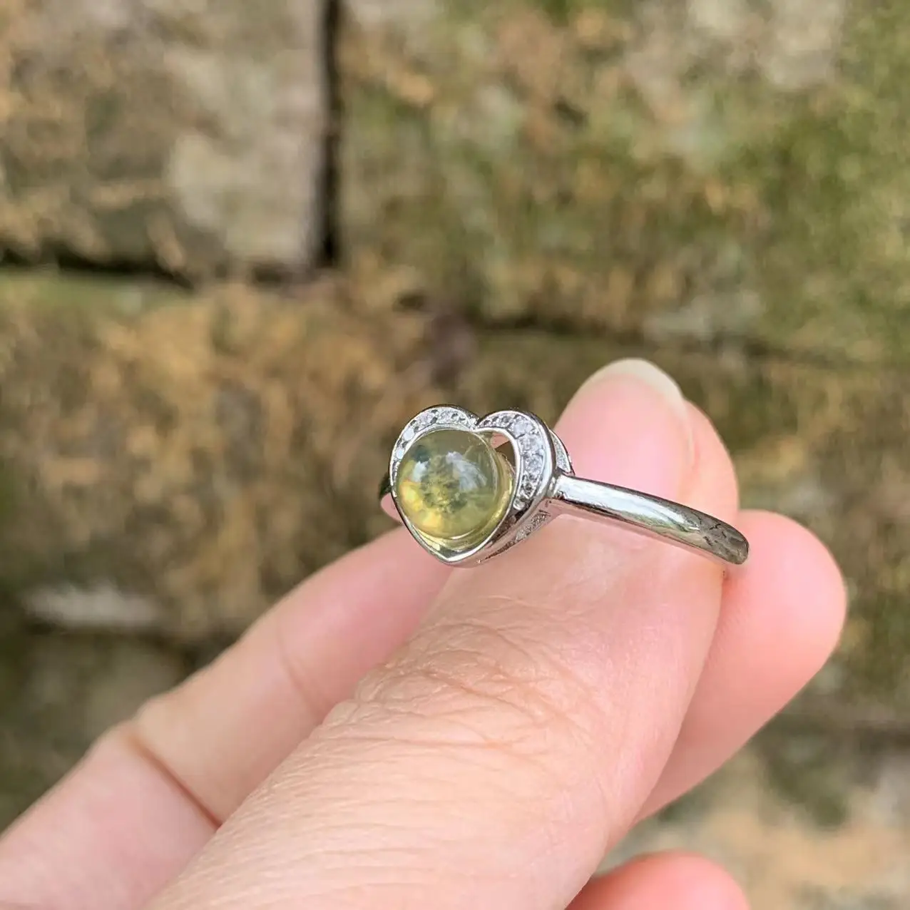 natural amber ring female handmade ring pixiu