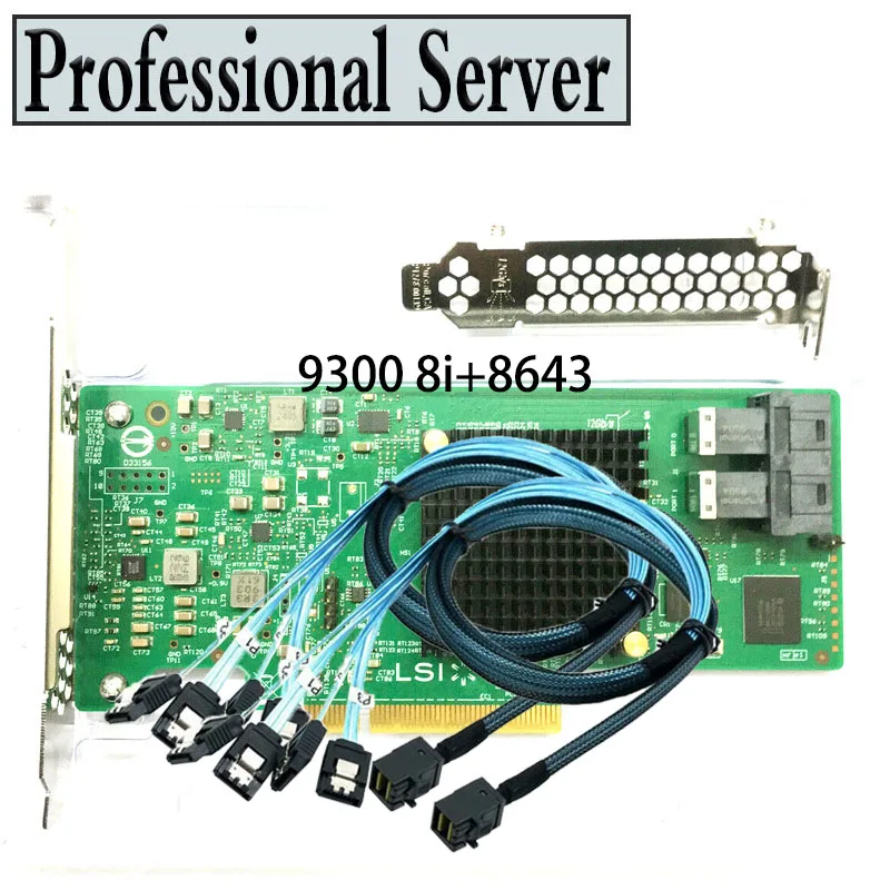 LSI 9300-8i 12Gbps SAS HBA IT mode ZFS FreeNAS unRAID +2* SFF-8643 SATA Cable 6 orders