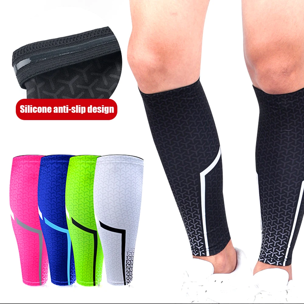 1Pair Calf Protector Sleeves Running Football Cycling Leg Warmers Compression Breathable Sports Equipment Elastic Shin Guard