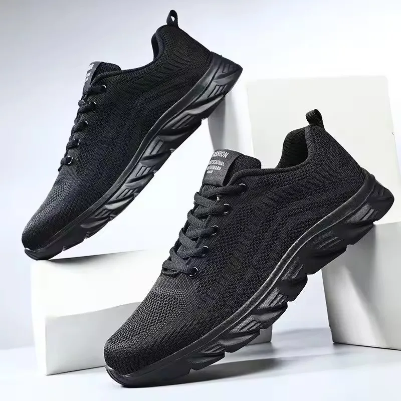 Men Fashion Sports Running Jogging Shoes Casual Sneakers Lace Up Breathable Mesh Light Tennis Outdoor Walking_vogvips.com