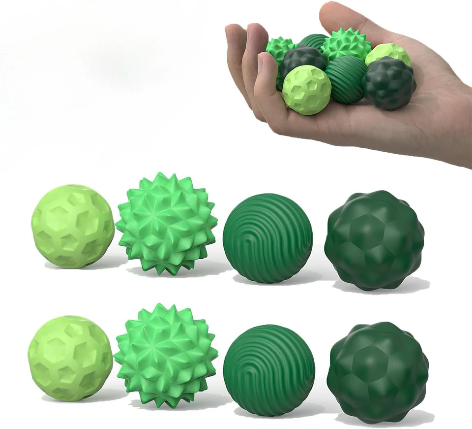 Balles Magnétiques Sensorielles Anti-stress – Lot De 6 Jouets Lestés En Silicone Pour