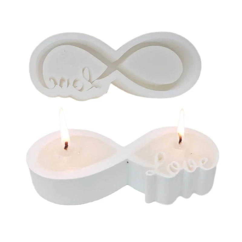 

Ribbon Love Candlesticks Silicone Molds Castings Molds Holder Molds D08D