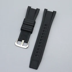 Premium Soft Rubber Watchband Replacement - Durable Silicone Strap (Black S)