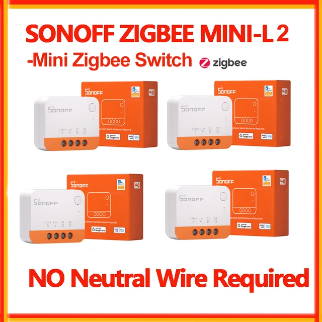 SONOFF ZBMINI Zigbee Two Way Smart Switch - Interruptor dos canales  inalámbrico