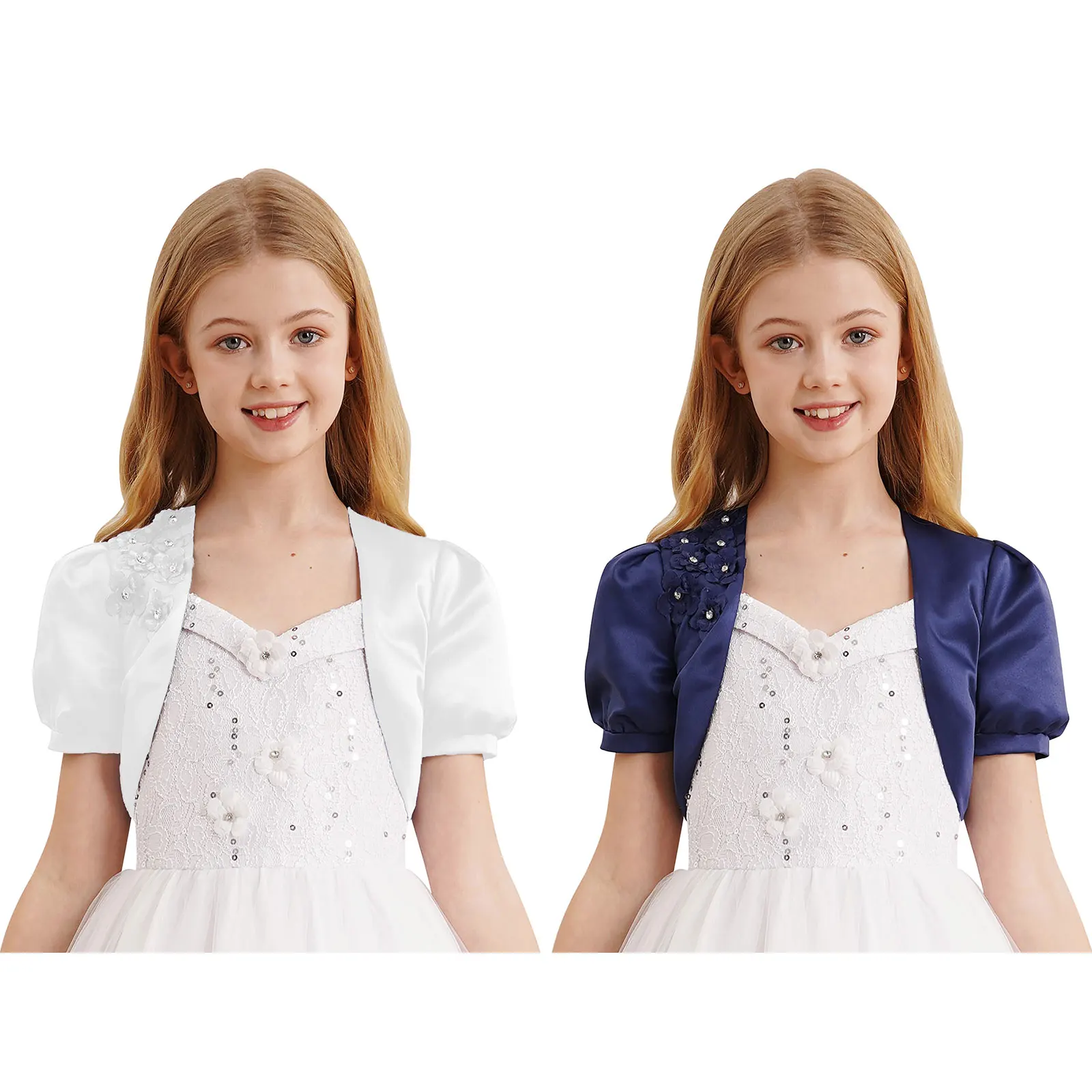 Coprispalle Bambina Elegante Bolero Scintillante Per Ragazze BlackButterfly - Manica Lunga, Cotone, Per Feste E Occasioni Speciali Cardigan Festivo Bambini - Foto 6