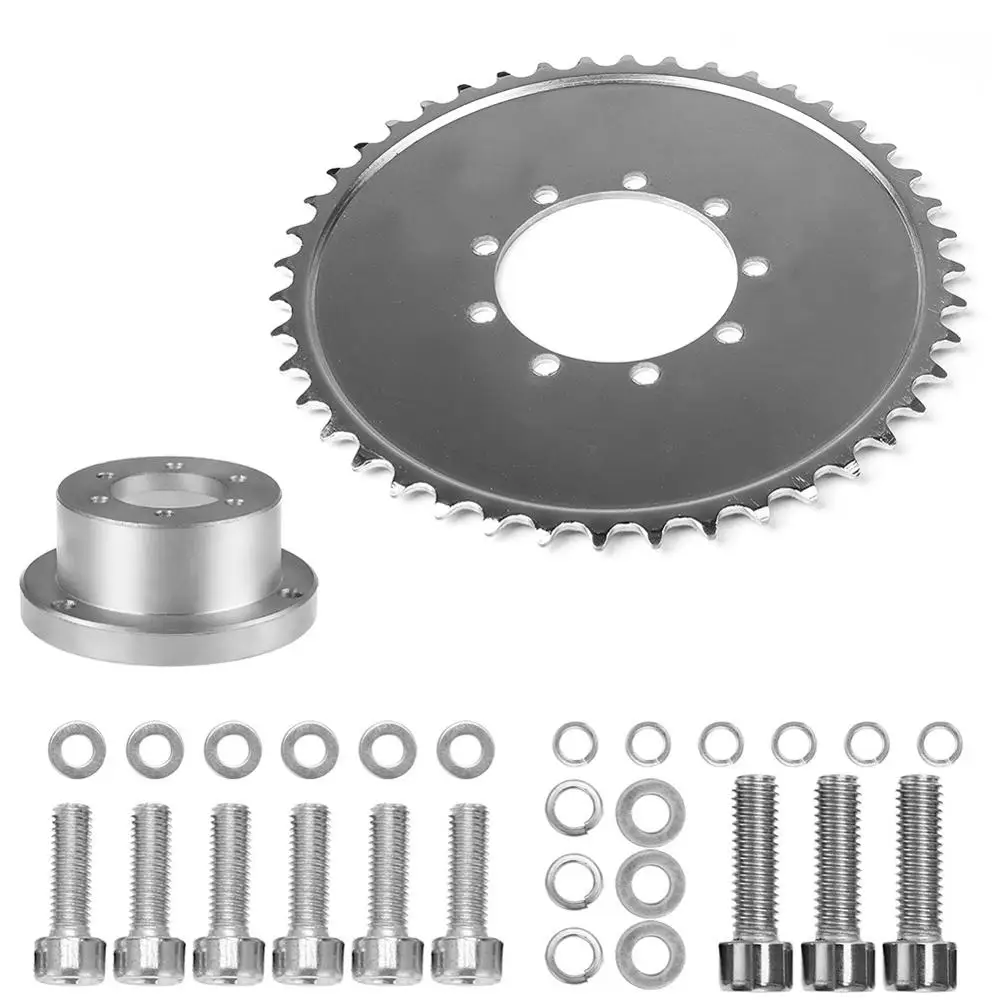 Rear Hub Adapter Sprocket 44T for Gas Motorized Bicycle Wheel 2 Stroke Engine Kit Bicycle Hub Adapter Sprocket