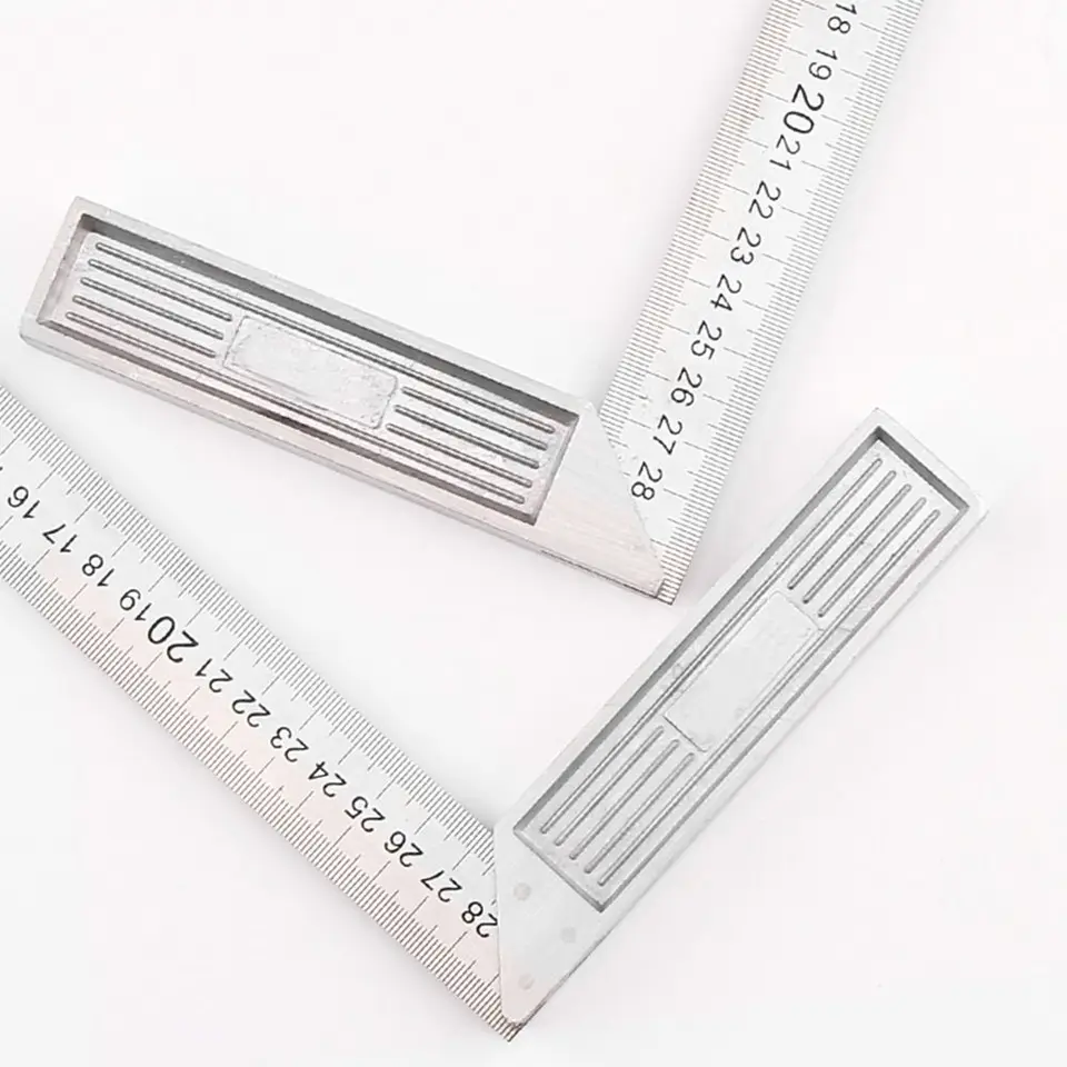 Set 3 Righelli A L In Acciaio Inox – Angolari 30, 50 E 60 Cm Per Falegnameria E Carpenteria Precisa
