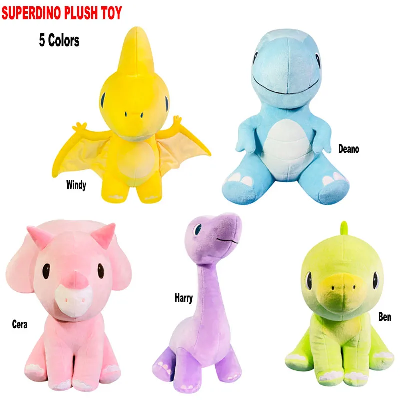 

Genuine Edition Anime SUPER DINO Plush Toy Cute Cartoon Super Dino Deano Cera Ben Harry Windy Stuffed Plush Toy Childrens Gift