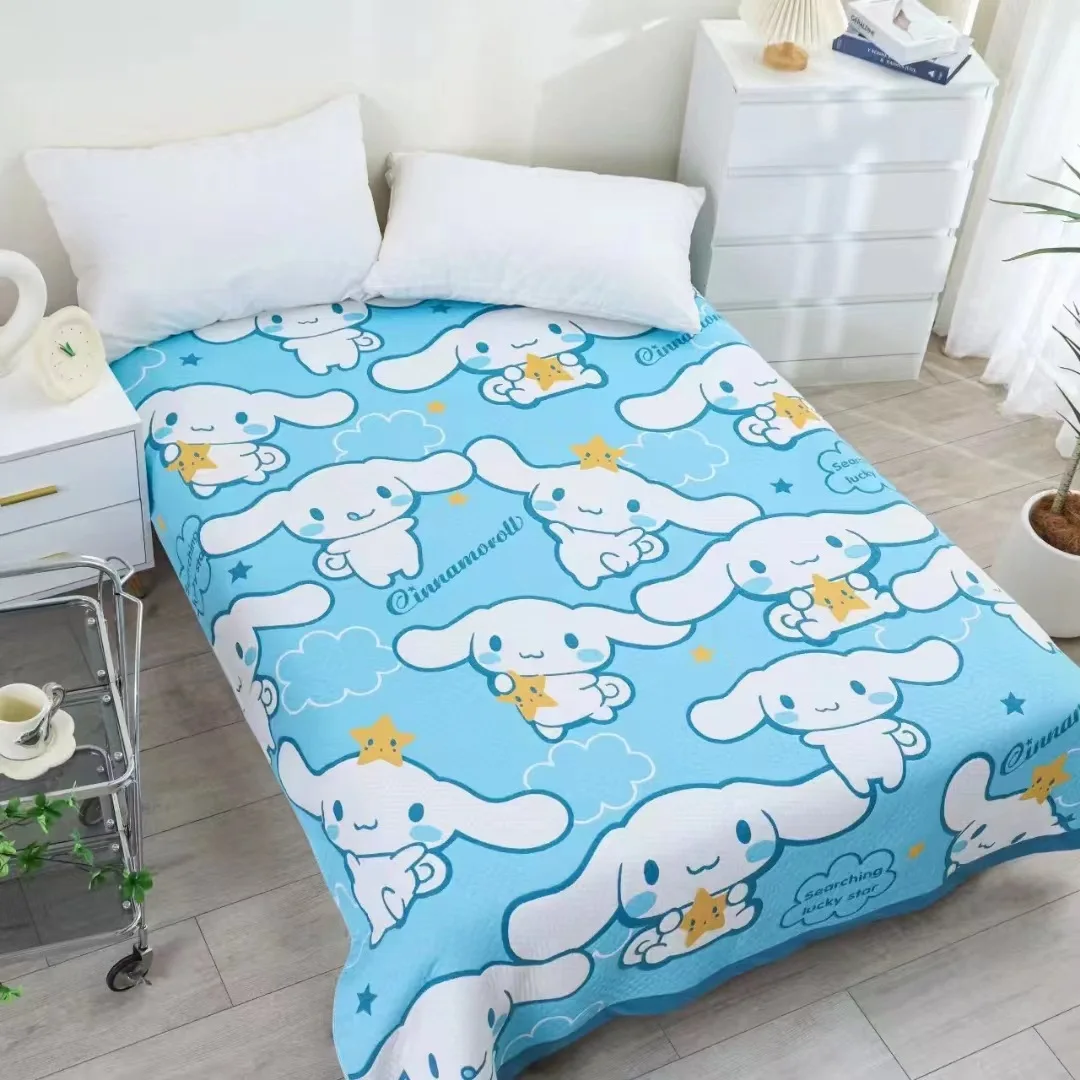 

Cartoon Sanrio Summer Quilt Hello Kittys Accessories Cute Beauty Kawaii Anime Cotton Gauze Lunch Blanket Toys for Girls Gift