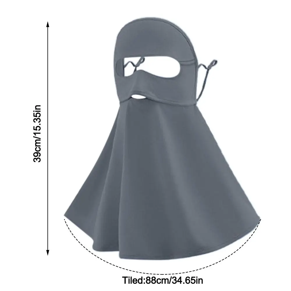Summer Breathable Mask for Woman Anti-UV UPF50+ Sun Protective Scarf Ice Silk Mask for Cycling Sunscreen Shawl