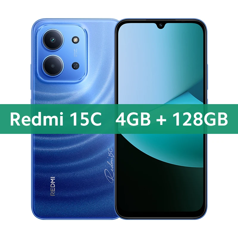 Smartfon Xiaomi Redmi 15C Global Version, aparat główny 50MP, wyświetlacz Dot Drop 6,9 cala z częstotliwością 120Hz, ładowanie 33W, MediaTek Helio G81-Ultra