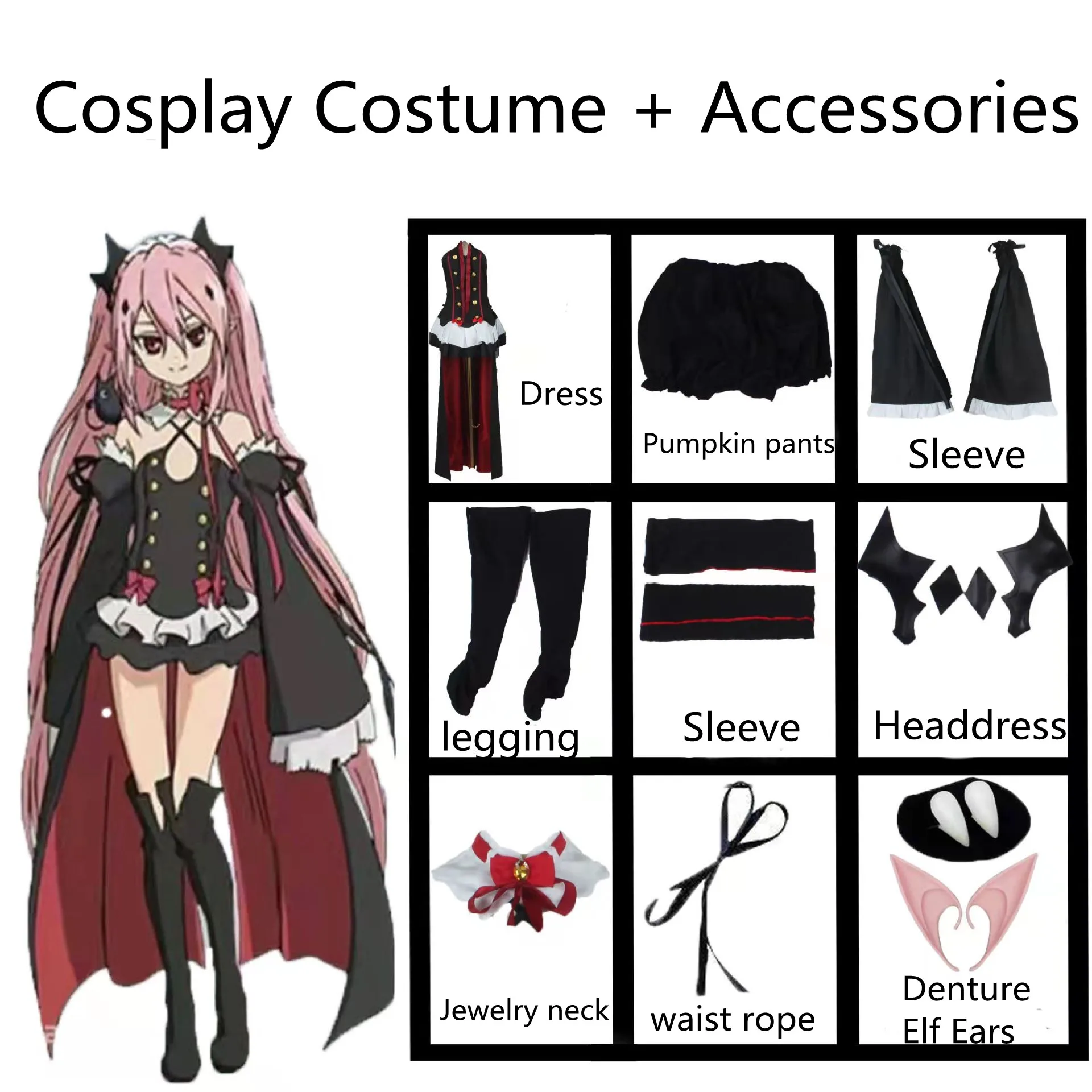 End Seraph Anime Cosplay | Anime UWOWO Costume Seraph End | Anime Krul  Tepes Cosplay Costume- Cosplay Costumes - Aliexpress