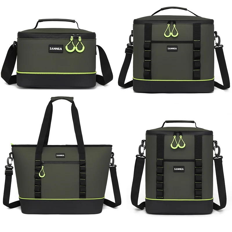 녹색 대용량 대형 입구 도시락 가방, 피크닉 가방, 테이크아웃 용기, 보관 가방..