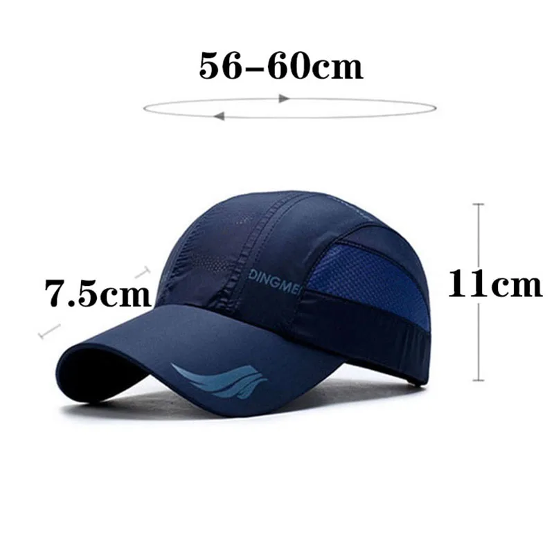 2022 Summer Brand For Men Sports Running Sweat Baseball Cap Male Canada Golf Quick Dry Women Kpop Solid Snapback Bone Hat E37 6