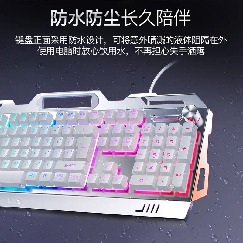 Teclado do Jogo do Teclado do Gamer do Rgb e do Rato Jogo de Fone de Ouvido Backlit Usb com Fio Keyboardfor Computador Portátil In1 Teclado - Imagem 2