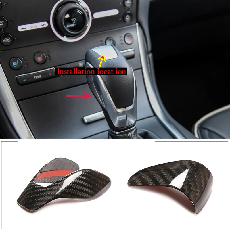 

1 PCS Car Center Console Gear Shift Head Cover Trim Real Carbon Fiber Car Styling for Ford Edge 2015-2018 Interior Accessories