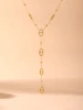 Nivora mode longue chaîne en acier inoxydable colliers pour femmes PVD véritable plaqué or métal femme collier fête Banquet bijoux