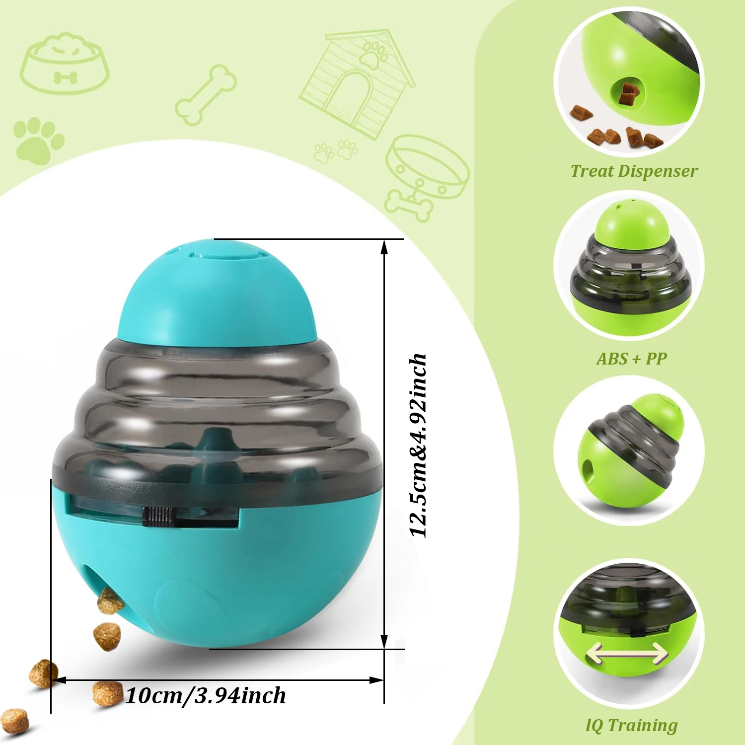 Interactive Pet Food Dispenser and IQ Training Toy