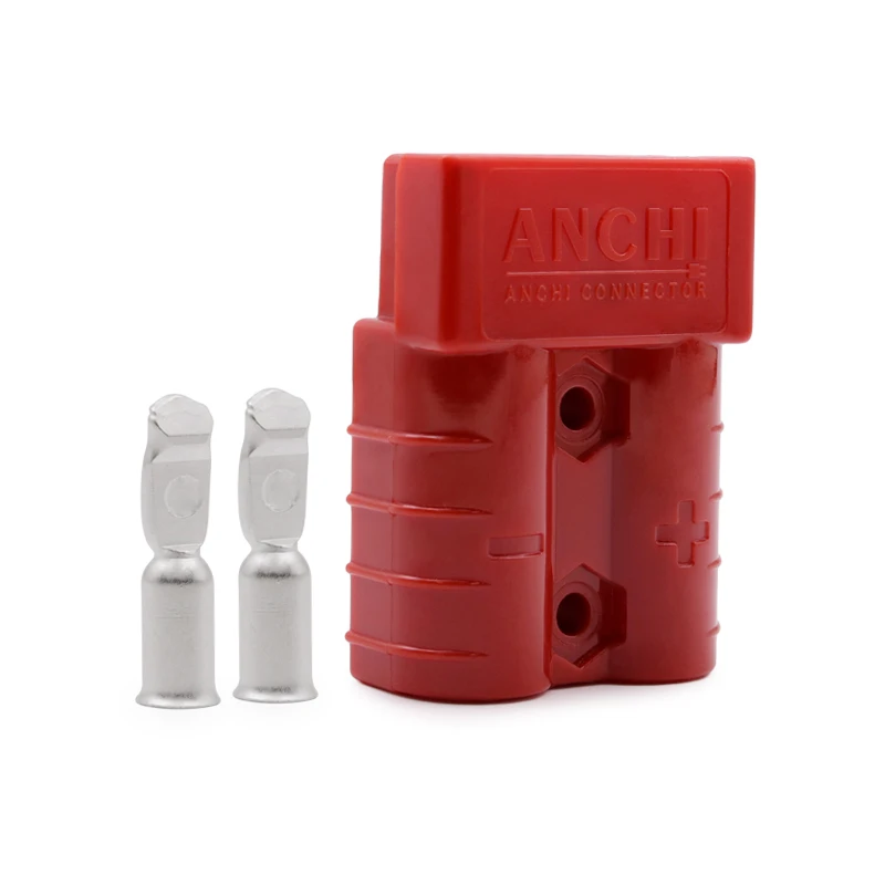

2Pcs/set 2-pin Connector With Terminal For Anderson Plug 50A 600V High Current Heavy Duty Power Battery Connector