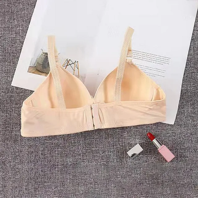 Diamond Wireless Push up Bra B/C Big Cup For Big Breasted Women Fat Full  Coverage Thin Wire Free Back Closure Plaid Soft Bra - AliExpress