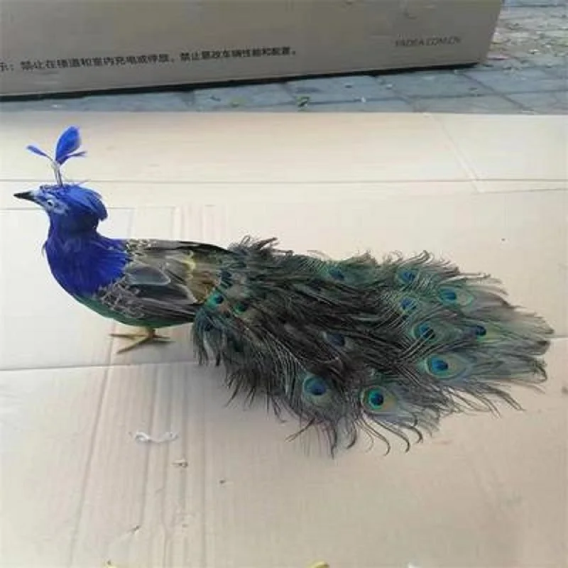 colorful peacock model foam&feather simulation peacock doll about 40cm t2526