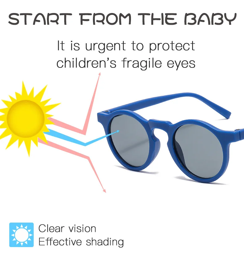 New Fashion Children Glasses Vintage Round Outdoor Sun Protection Baby Girls Acrylic UV400 Sunglasses Kids Eyeglasses_voghion.com