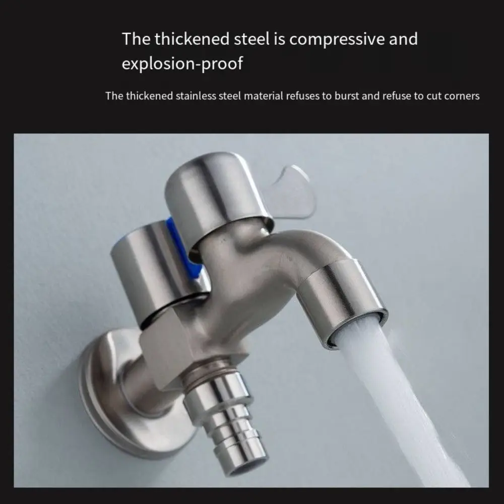 Garden Bibcocks Washing Machine Faucet Water Tap Faucet One-in-two-out Mop Pool Faucet Dual-water Tap Expansion Faucet for Washing Machine Outdoor Garden
