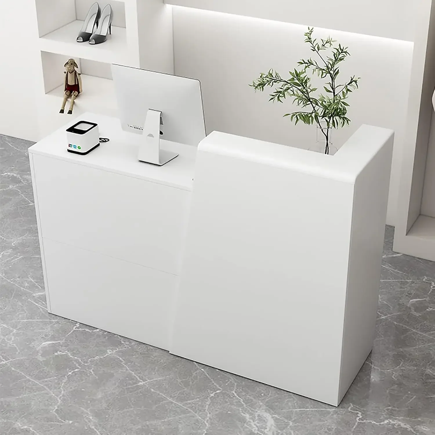 Counter Bakery Reception Salon Cashier Table Customer Center Aesthetic Furniture Desk Luxury Business Modern Shop Beauty Spa