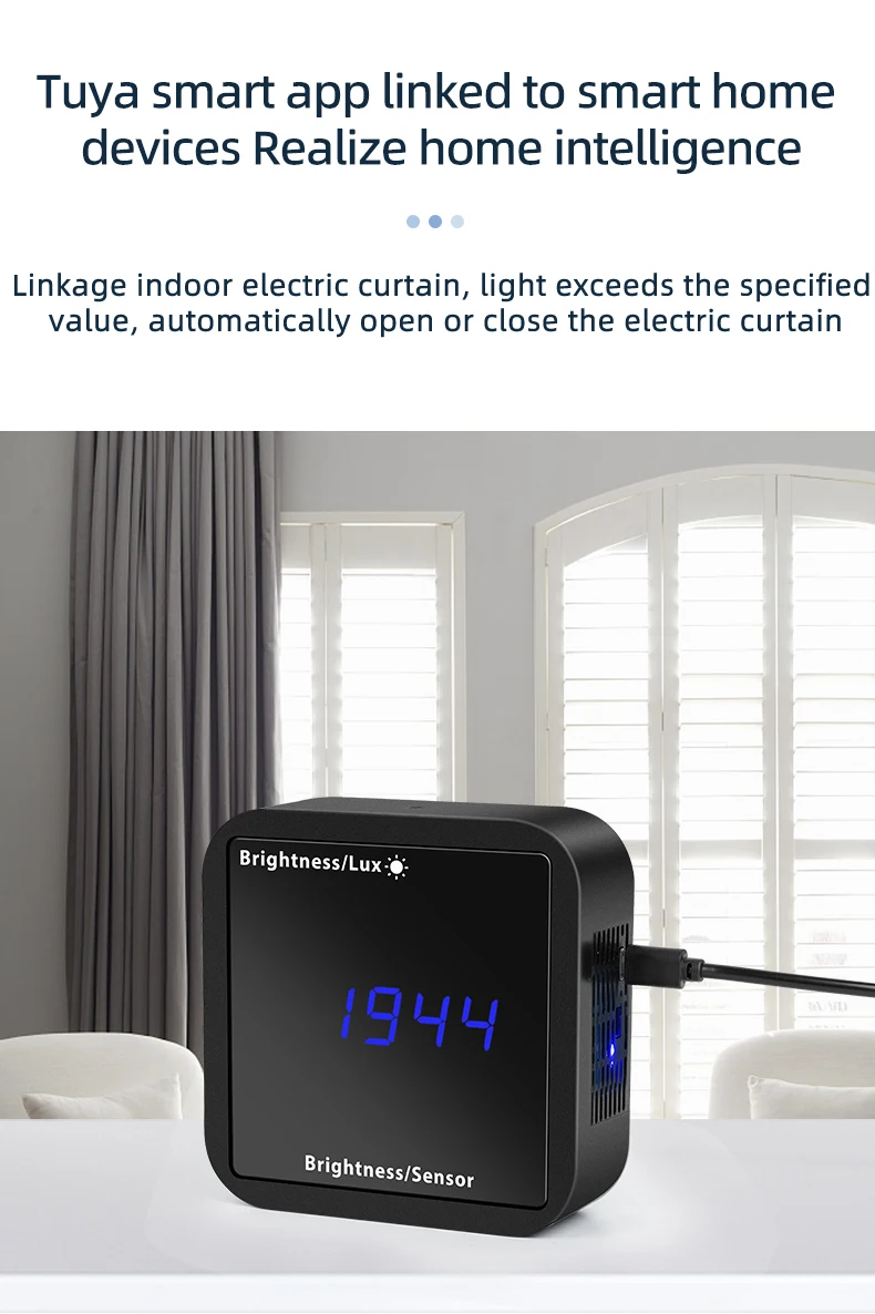 Tuya Smart WiFi/Zigbee Light & Temp/Humidity Sensor, Alexa Compatible for Smart