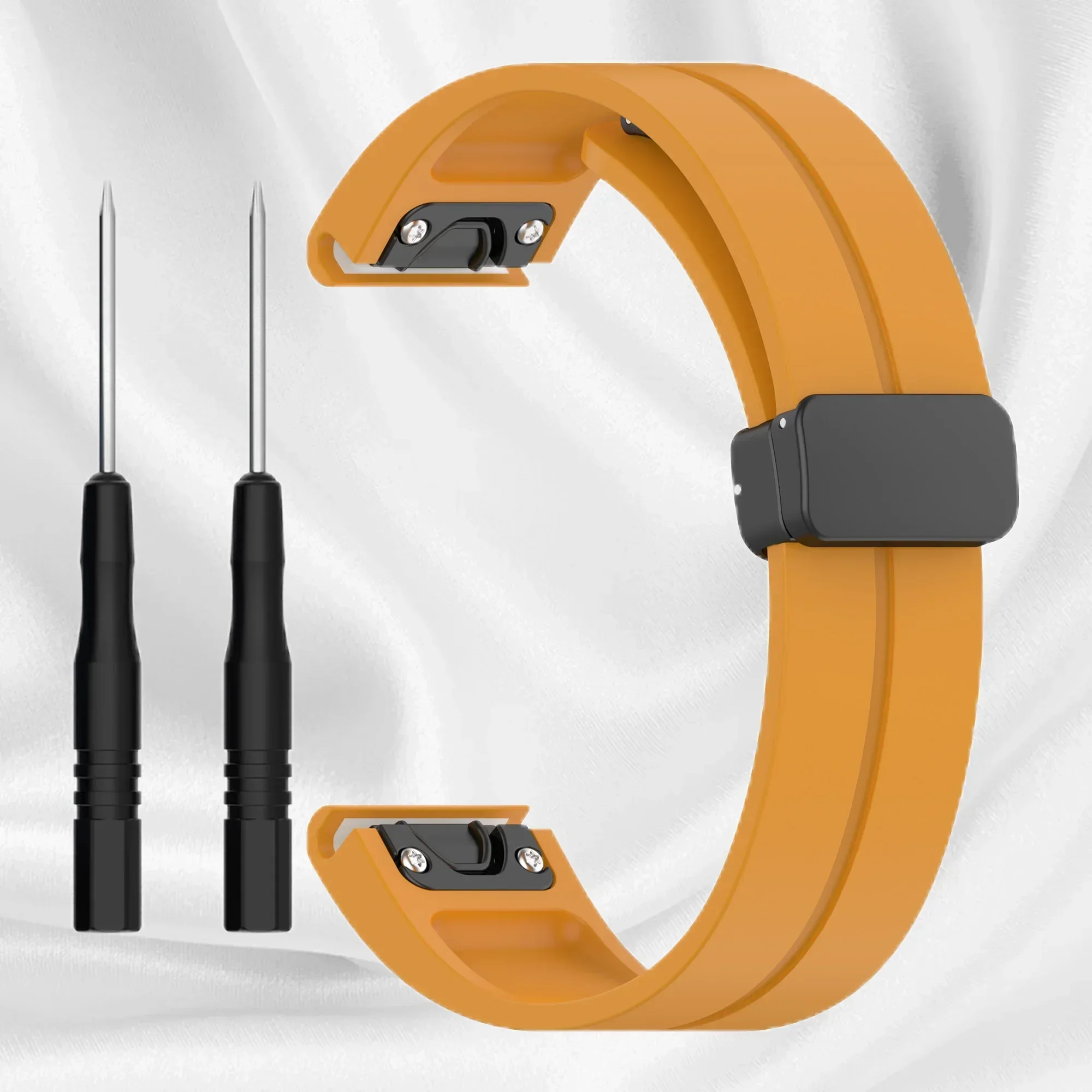 Magnetic Buckle Silicone Strap Bracelet, 26mm/22mm