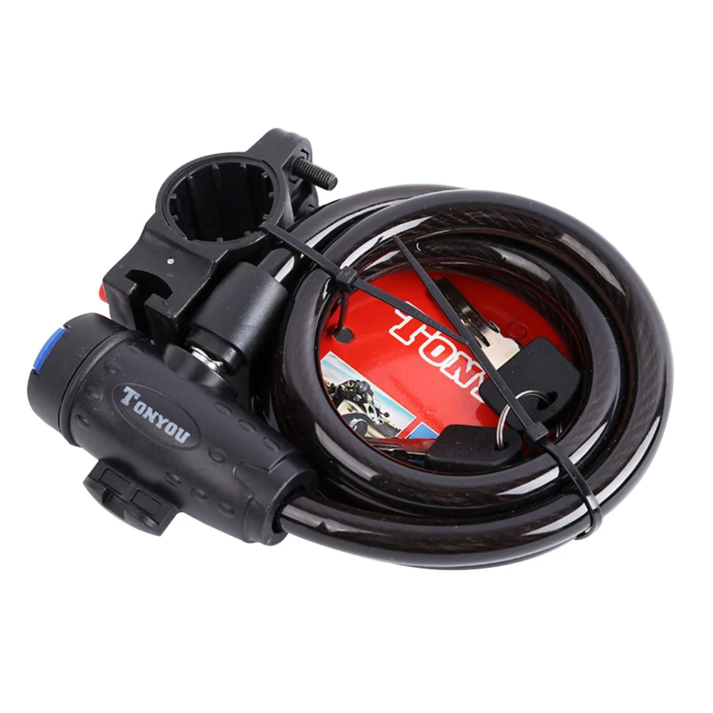 Universal Black Chain Lock Portable Bike Locks Ring Mountain Bikes Anti-Theft Tools |