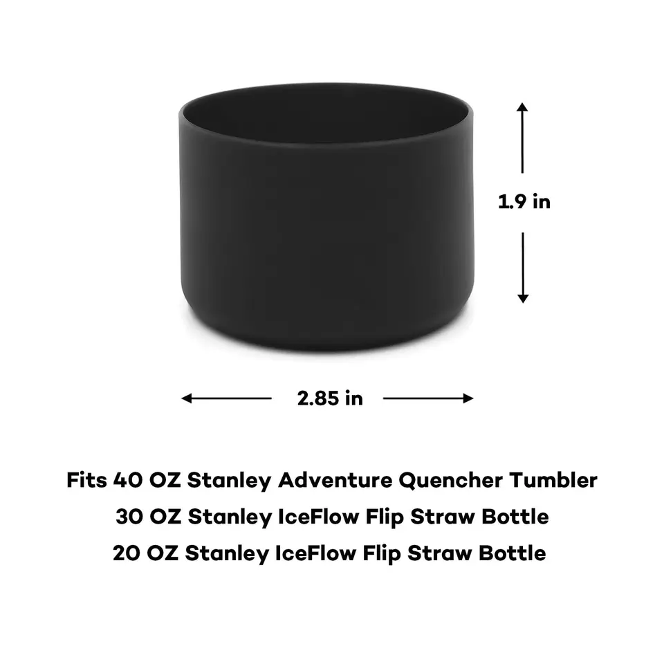 QIANHAI Silicone Boots For Stanley Tumblers - Protective Bottom Sleeve For 12-40 Oz Bottles (2 Pack)